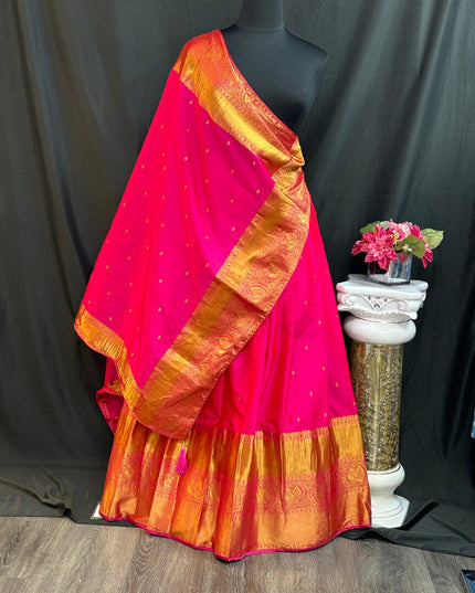 Kanjeevaram Silk Lehenga Set - Traditional Bridal