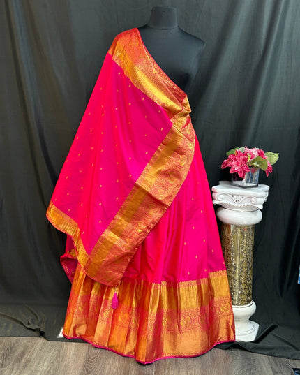 Kanjeevaram Silk Lehenga Set - Traditional Bridal