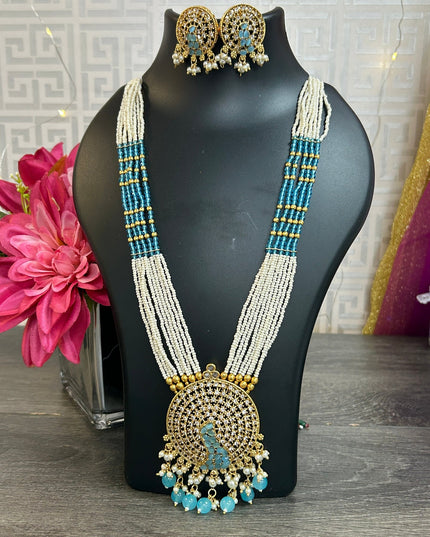 Light blue necklace set by Kurti Connection USA