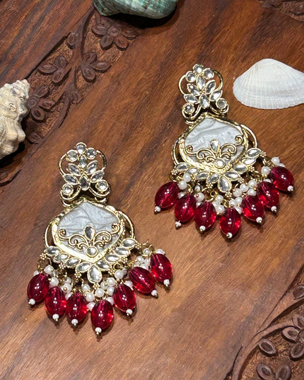 Mother of Pearl earrings by Kurti Connection USA