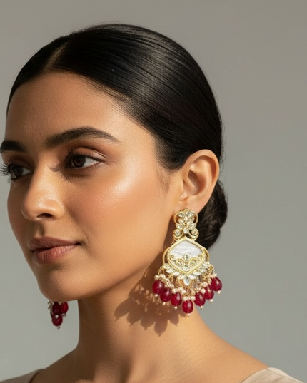 Mother of Pearl earrings by Kurti Connection USA