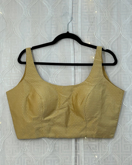 Gold blouse : readymade blouse by Kurti Connection USA