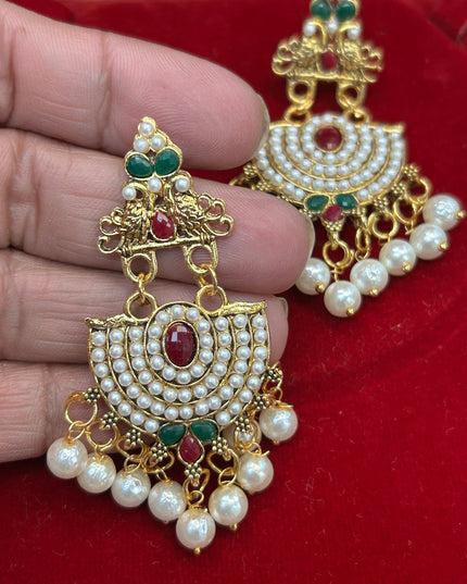 Pearl earrings by Kurti Connection USA