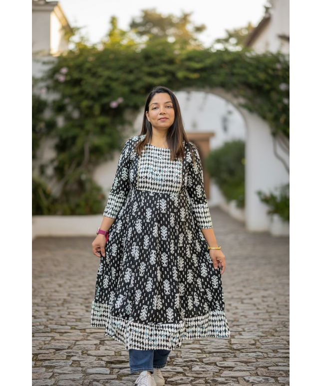 Jaipur cotton block printed Kurti by Kurti Connection USA