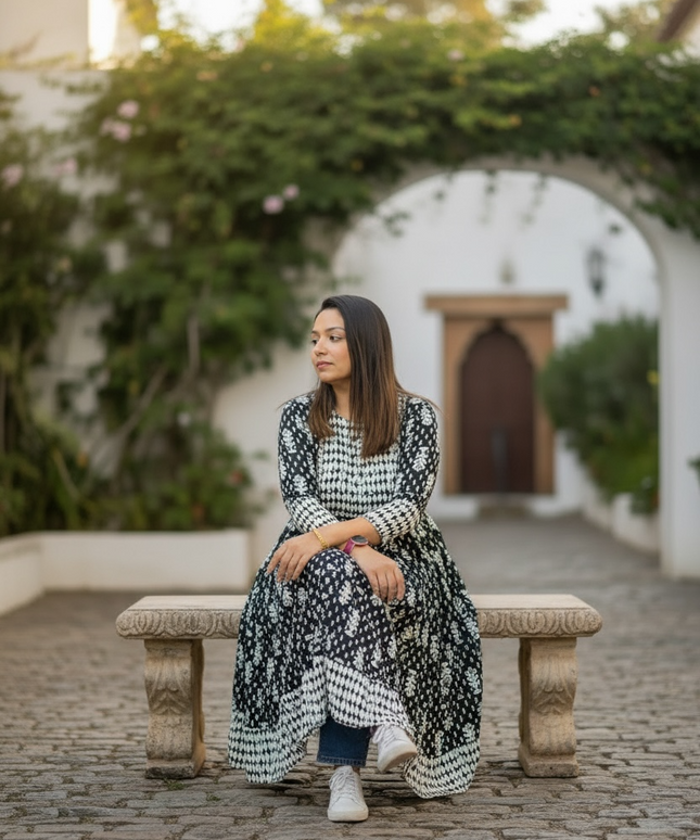 Jaipur cotton block printed Kurti by Kurti Connection USA