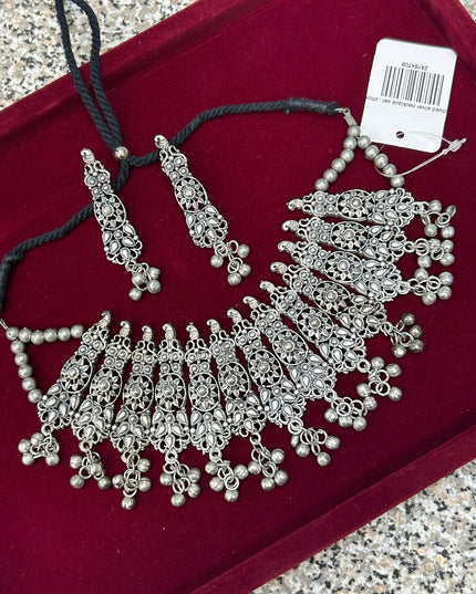 Oxidized necklace set by Kurti Connection USA
