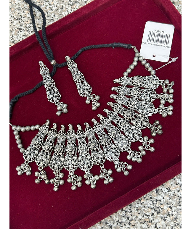 Oxidized necklace set by Kurti Connection USA