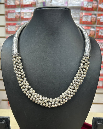 Oxidized hasuli necklace by Kurti Connection USA