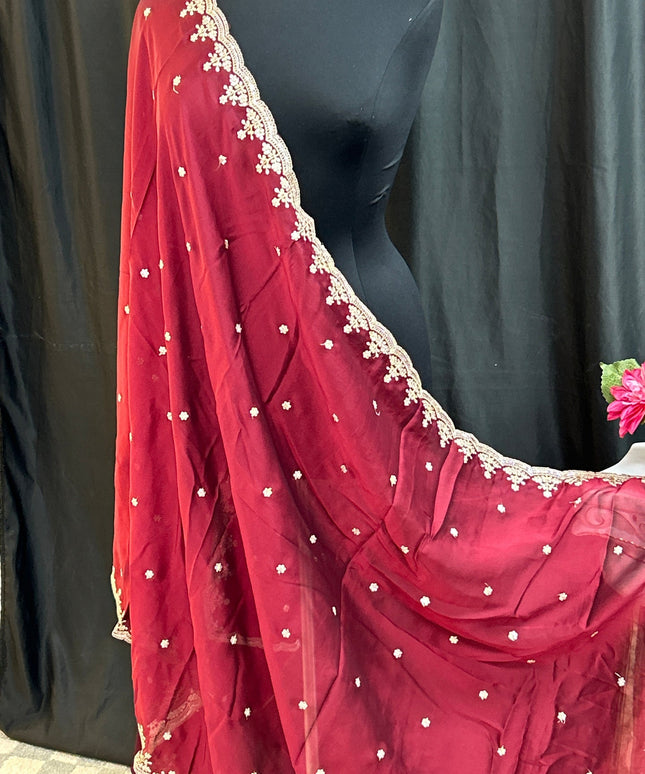 Jardoji work dupatta by Kurti Connection USA