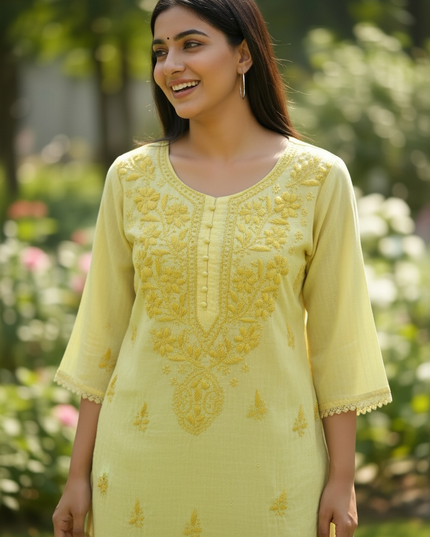 Lucknowi chikankari top /modalsilk
