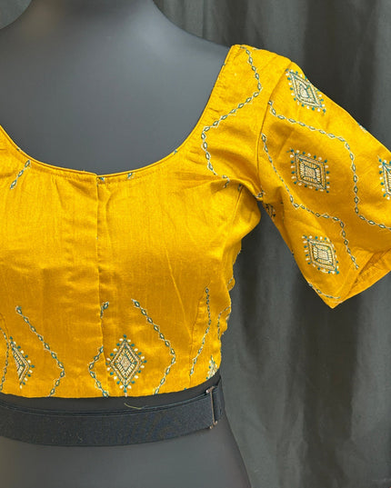 Raw silk blouse by Kurti Connection USA
