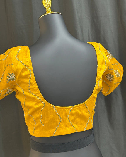 Raw silk blouse by Kurti Connection USA