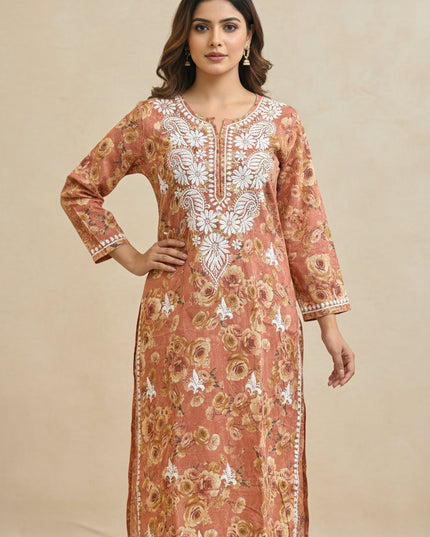 Chikankari cotton Kurti by Kurti Connection USA