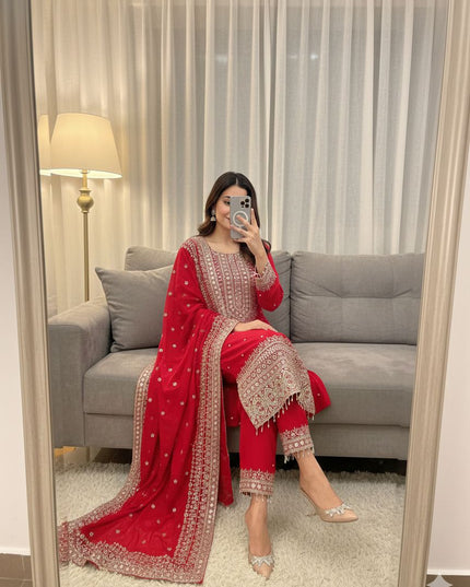 Wedding collection: Chinon silk salwar suit