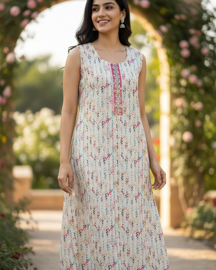 Chikankari printed Kurti