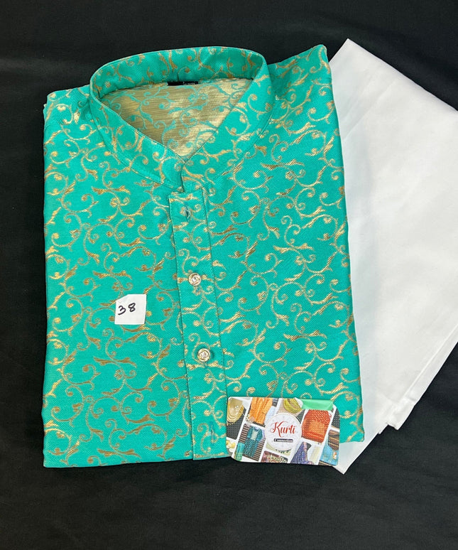 Cotton silk Kurta set for men