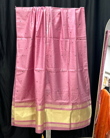 Gajji silk dupatta with light mirror work by Kurti Connection USA