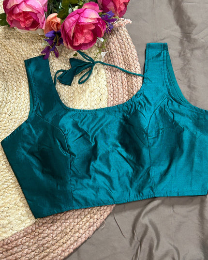 Raw silk blouse by Kurti Connection USA