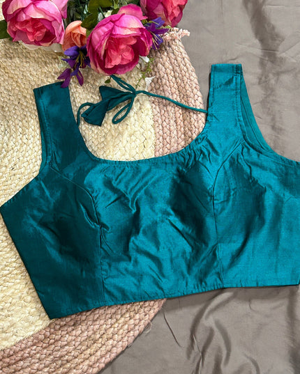 Raw silk blouse by Kurti Connection USA