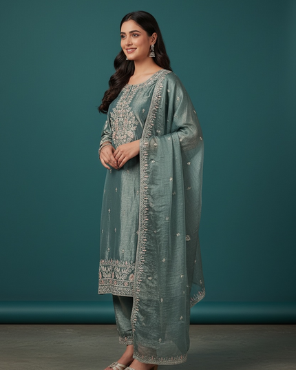 Tissue silk salwar suit