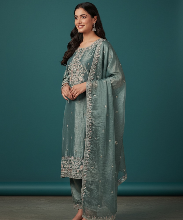 Tissue silk salwar suit