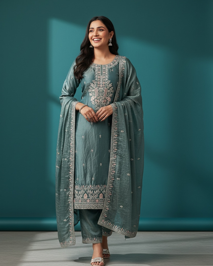 Tissue silk salwar suit