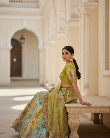 Designer lehenga Choli set by Kurti Connection USA