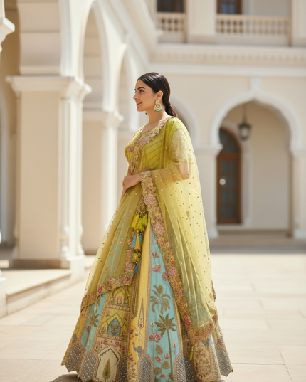 Designer lehenga Choli set by Kurti Connection USA