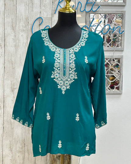 Rayon short Kurtis by Kurti Connection USA