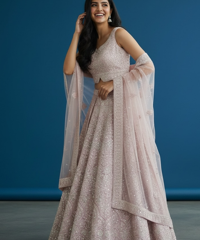 Blush pink lehenga Choli set