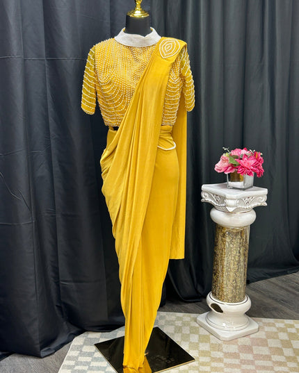 Readymade saree with blouse by Kurti Connection USA