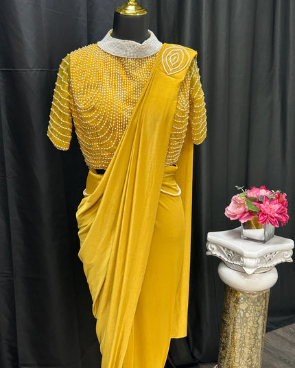 Readymade saree with blouse by Kurti Connection USA