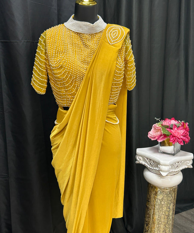 Readymade saree with blouse by Kurti Connection USA