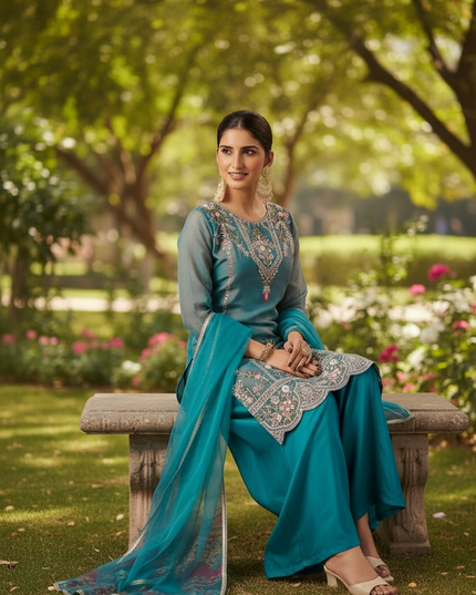 Tissue silk Kurti set