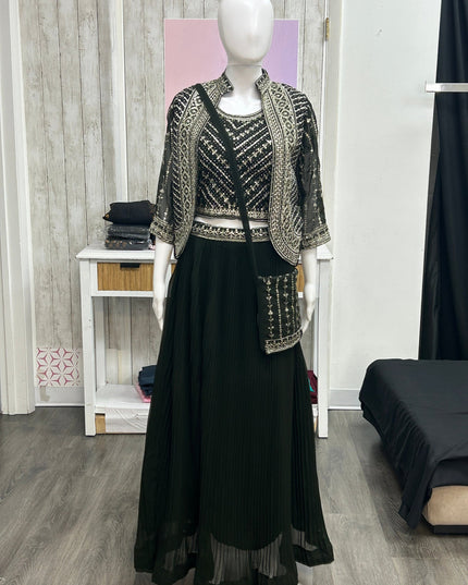 Green jacket dress