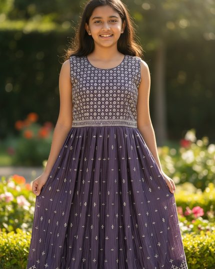 Kids long frock / Anarkali Kurti for girls (11-12 years)