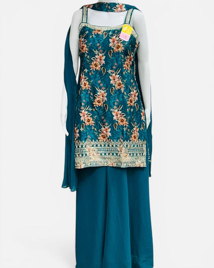 Chinon silk sharara set