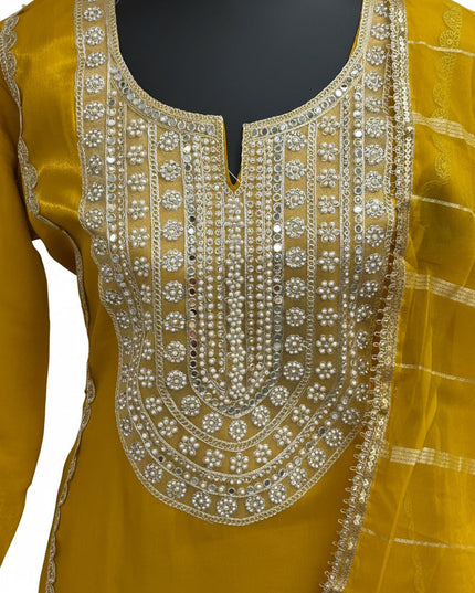 Yellow sharara suit