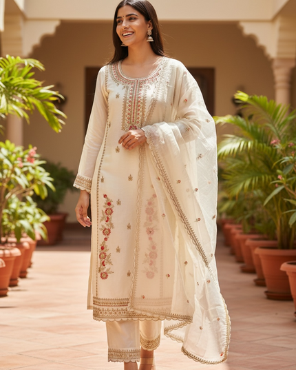 Tissue silk party wear salwar kameez set