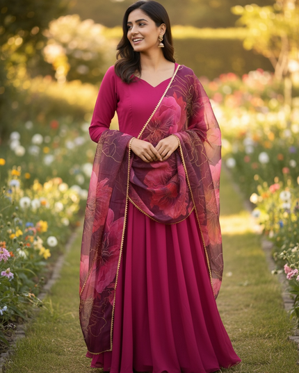 Chiffon long kurti / Anarkali