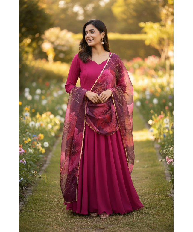 Chiffon long kurti / Anarkali