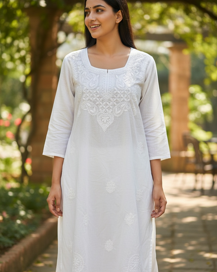 Cotton white Kurti