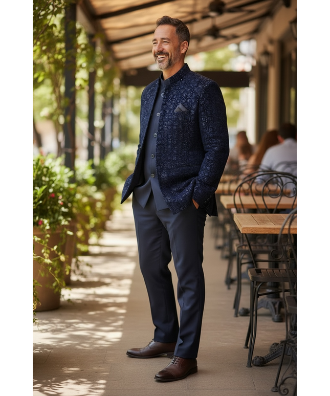 Velvet jodhpuri set | Indo western sherwani