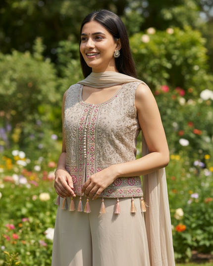 Crop top set / party wear Kurti Plazzo set