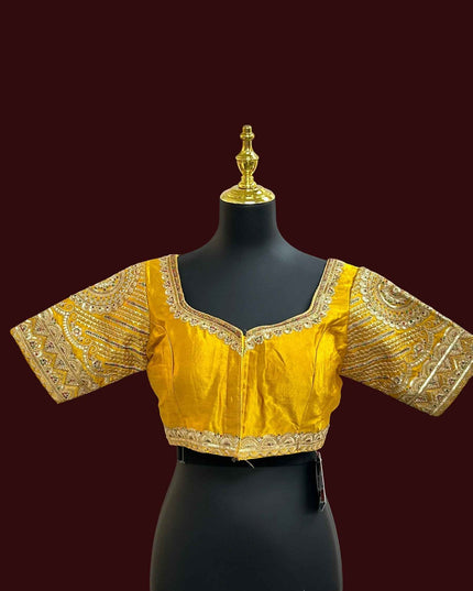 Silk party wear blouse