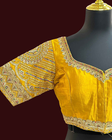 Silk party wear blouse