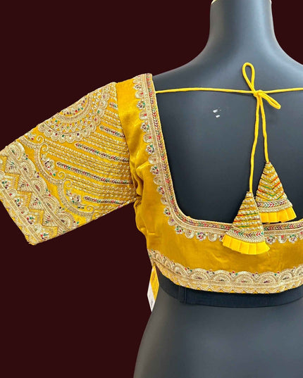 Silk party wear blouse