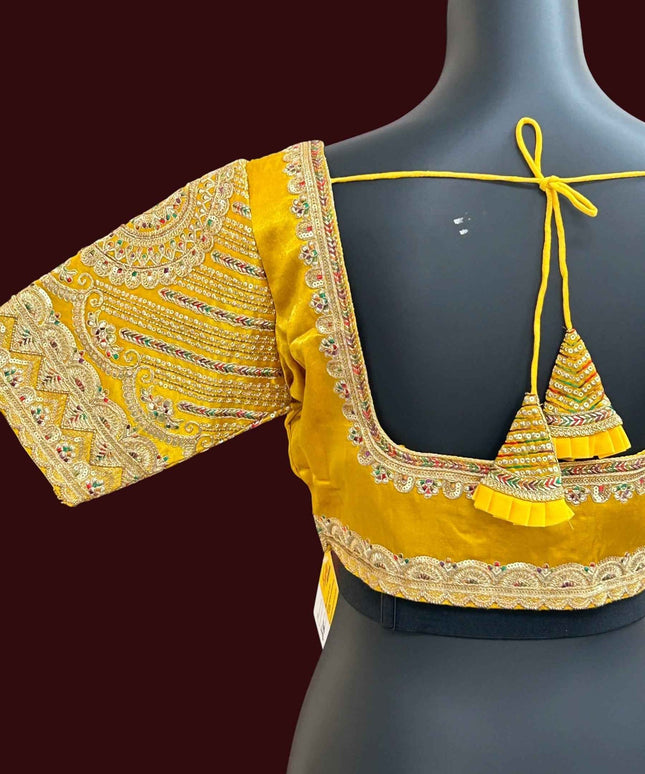 Silk party wear blouse