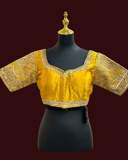 Silk party wear blouse