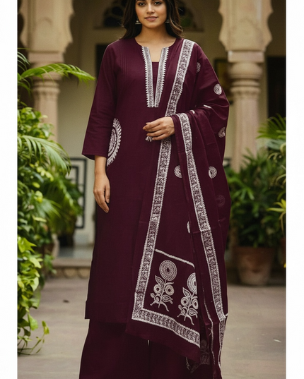 Cotton Kurti Plazzo set